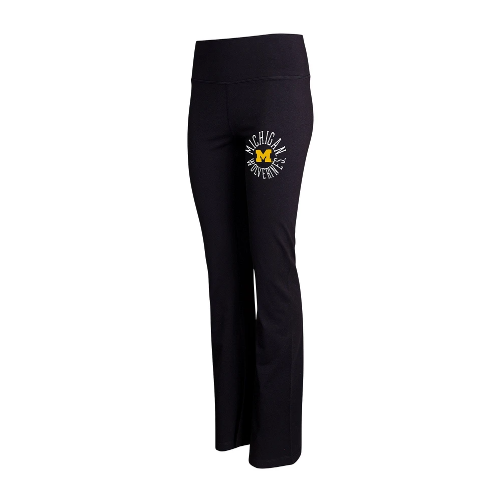 Legging évasé à trois mélanges Michigan Wolverines Enclave de Concepts Sport pour femmes, noir