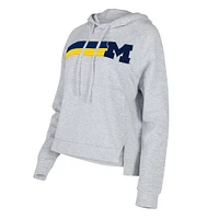 Chandail à capuchon raglan trois mélanges de cèdre Michigan Wolverines Concepts Sport pour femme