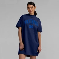 Women's Fanatics  Navy Michigan Wolverines Elements Go Tri-Blend T-Shirt Dress