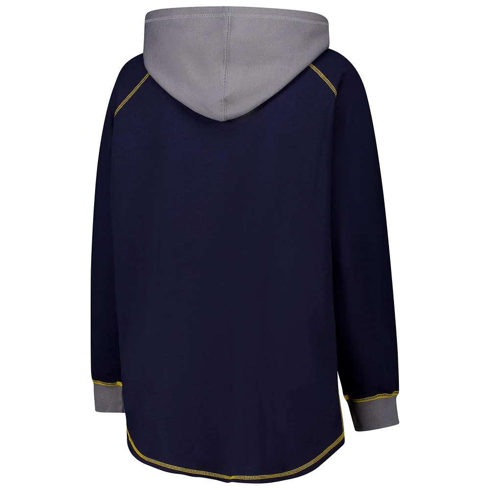 Sweat à capuche grande taille pour femme Fanatics Navy Michigan Wolverines Boom