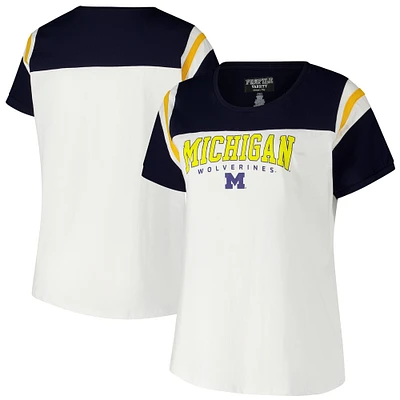 T-shirt Winning Gear blanc pour femmes Fanatics Michigan Wolverines grande taille