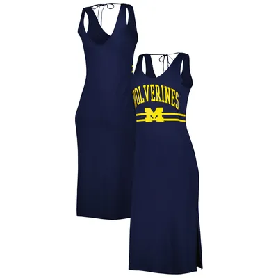 Michigan Wolverines G-III 4Her by Carl Banks Women's Training V-Neck Maxi Dress - Navy