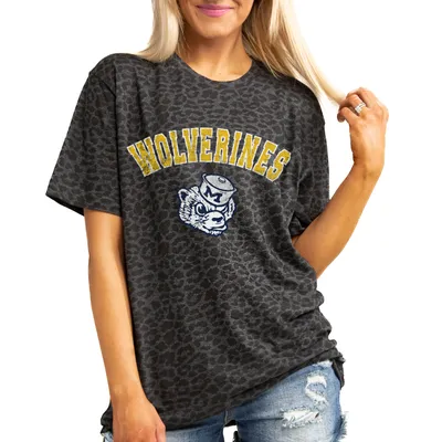 Michigan Wolverines Gameday Couture Women's All the Cheer Leopard T-Shirt