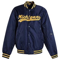 Veste à boutons-pression intégrale A-Game Varsity des Michigan Wolverines pour femme Hype and Vice Navy