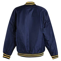 Veste à boutons-pression intégrale A-Game Varsity des Michigan Wolverines pour femme Hype and Vice Navy