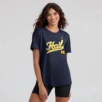 Women's Jordan Brand Navy Michigan Wolverines Local Script T-Shirt