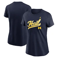 Women's Jordan Brand Navy Michigan Wolverines Local Script T-Shirt