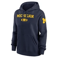 Women's Jordan Brand  Navy Michigan Wolverines Phoenix Pullover Hoodie