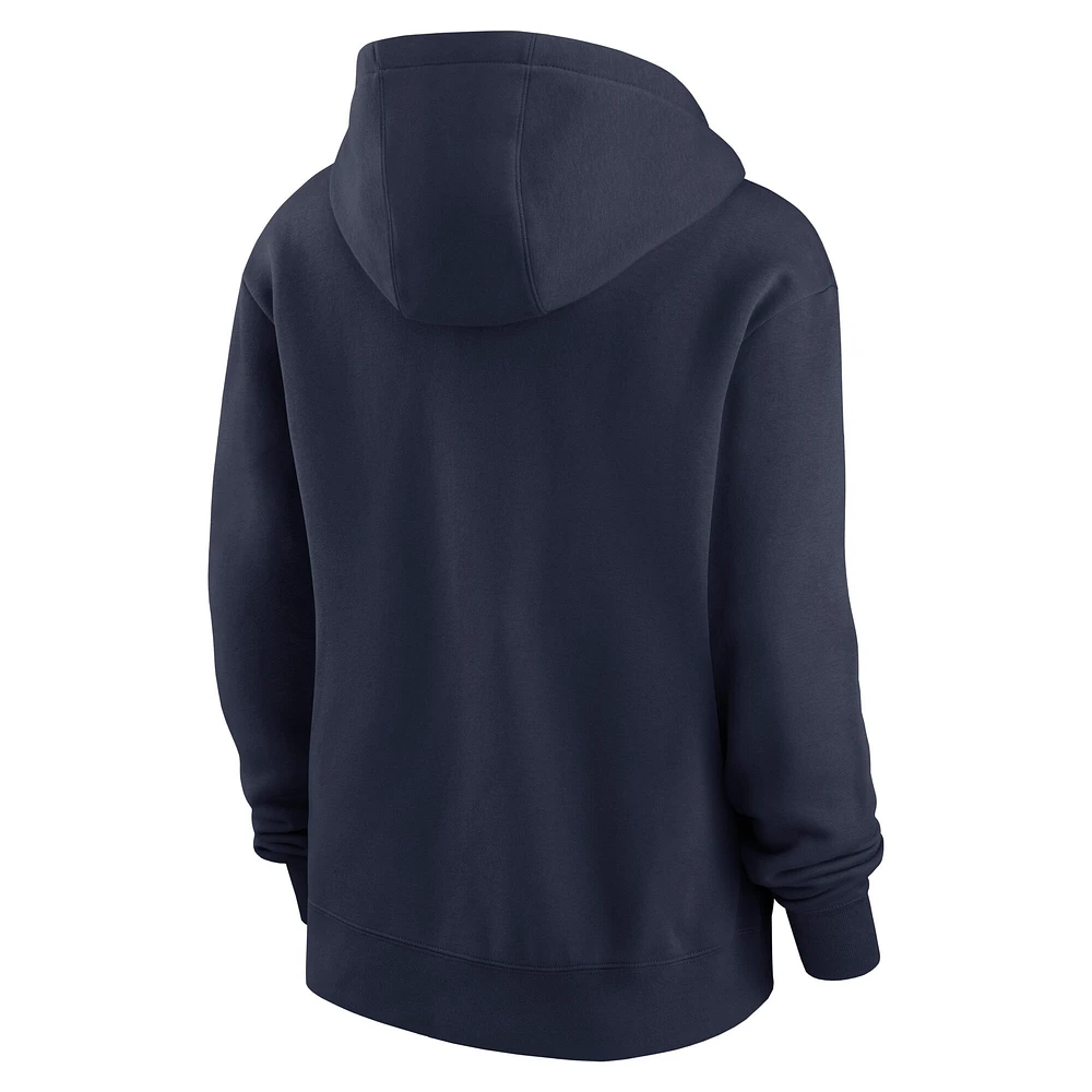 Women's Jordan Brand  Navy Michigan Wolverines Phoenix Pullover Hoodie