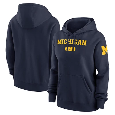 Women's Jordan Brand  Navy Michigan Wolverines Phoenix Pullover Hoodie