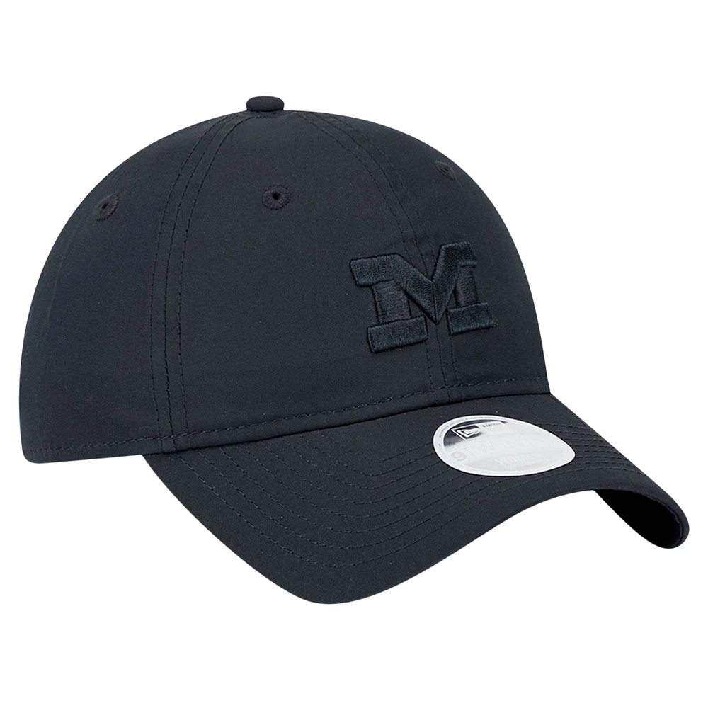 Casquette ajustable fonctionnelle 9TWENTY Michigan Wolverines New Era pour femme noire