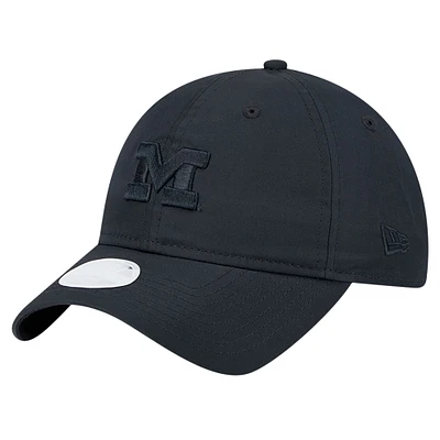 Casquette ajustable fonctionnelle 9TWENTY Michigan Wolverines New Era pour femme noire