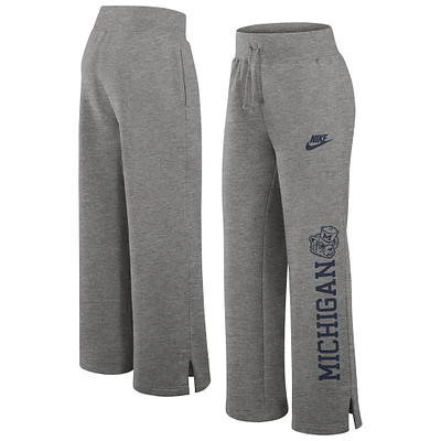 Women's Nike Heather Gray Michigan Wolverines Legacy One Line Phoenix Fleece Sweatpants