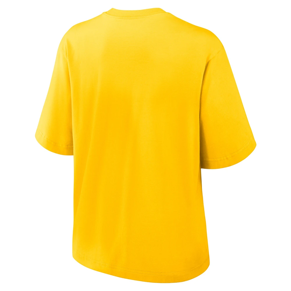 Women's Nike Maize Michigan Wolverines Legacy Established Boxy T-Shirt