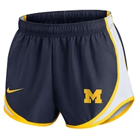 Women's Nike Navy Michigan Wolverines Spring Break Tempo Performance Shorts