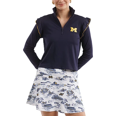 Women's Smith & Quinn Navy Michigan Wolverines Tailgate Collection Grayson Top