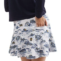 Jupe-short Molly pour femme de la collection Tailgate des Michigan Wolverines, blanc/bleu marine