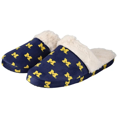 Women's ZooZatz Michigan Wolverines Faux Fur Slippers