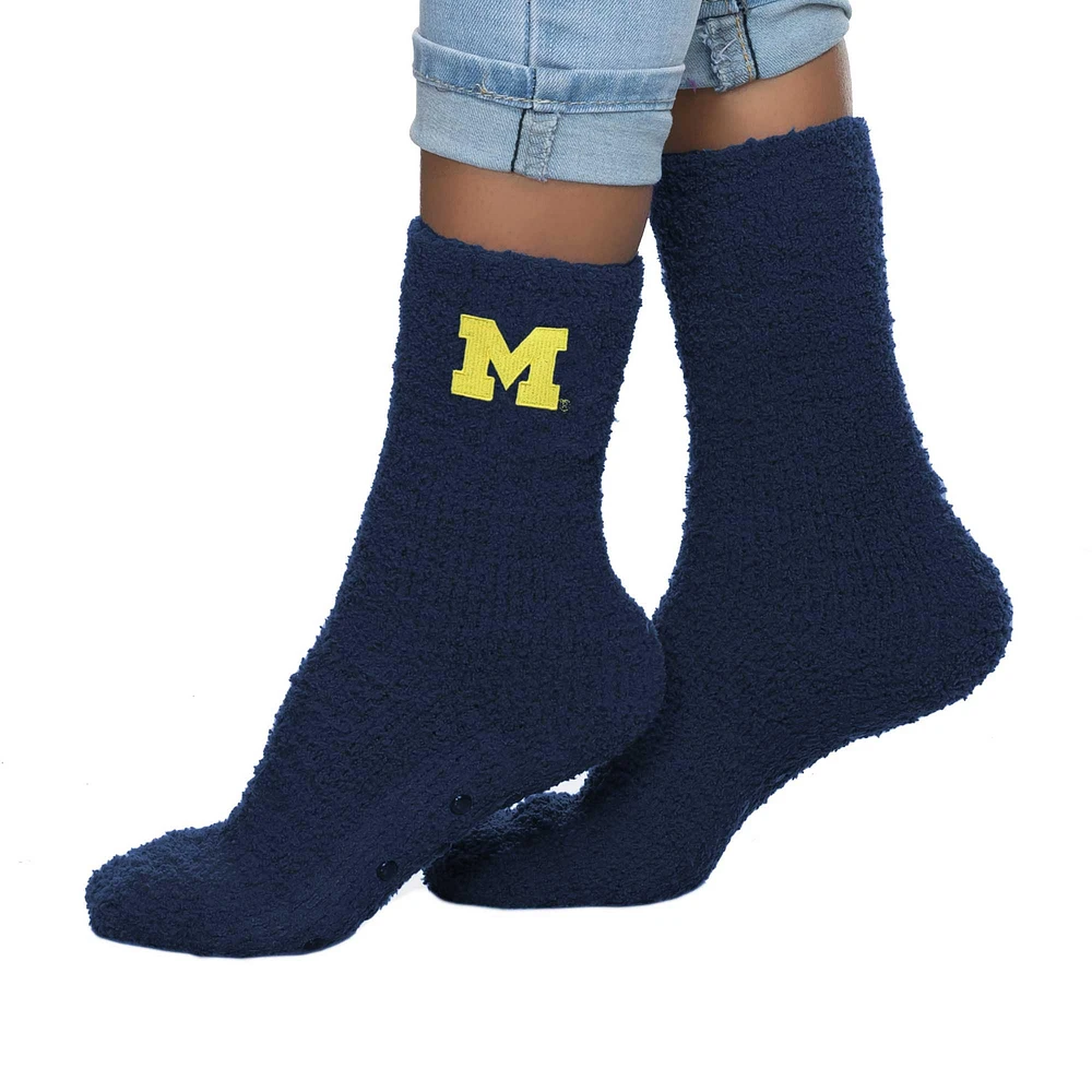 Chaussettes ZooZatz Michigan Wolverines Fuzzy Team Crew pour femmes