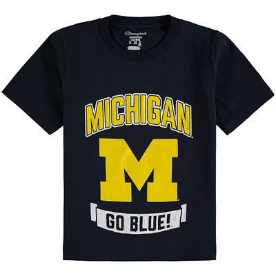 T-shirt de la mascotte forte des Wolverines du Michigan marine, champion jeunes