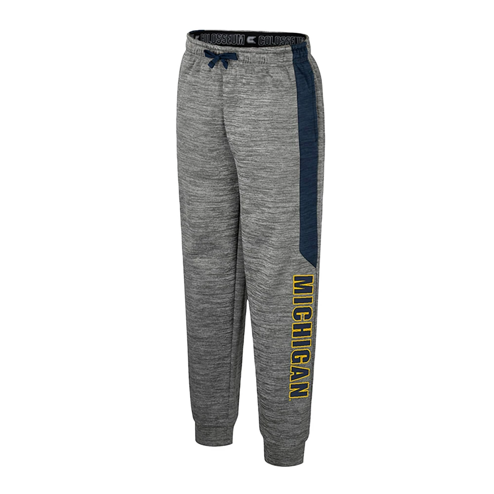 Pantalon polaire gris chiné Colosseum pour jeunes Michigan Wolverines