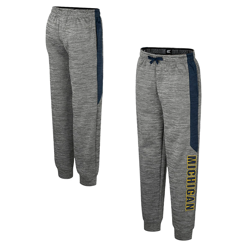 Pantalon polaire gris chiné Colosseum pour jeunes Michigan Wolverines