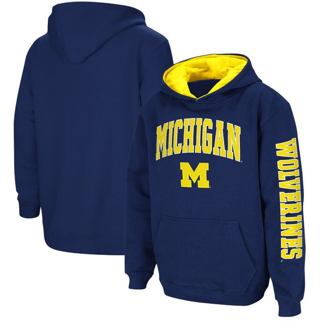 Chandail à capuchon Colosseum Navy Michigan Wolverines 2-Hit Team pour jeune