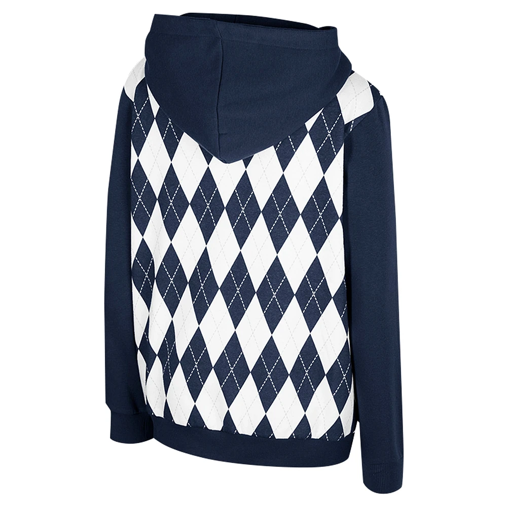 Sweat à capuche enfiler Argyle The Dealio pour jeunes du Michigan Wolverines Navy Colosseum