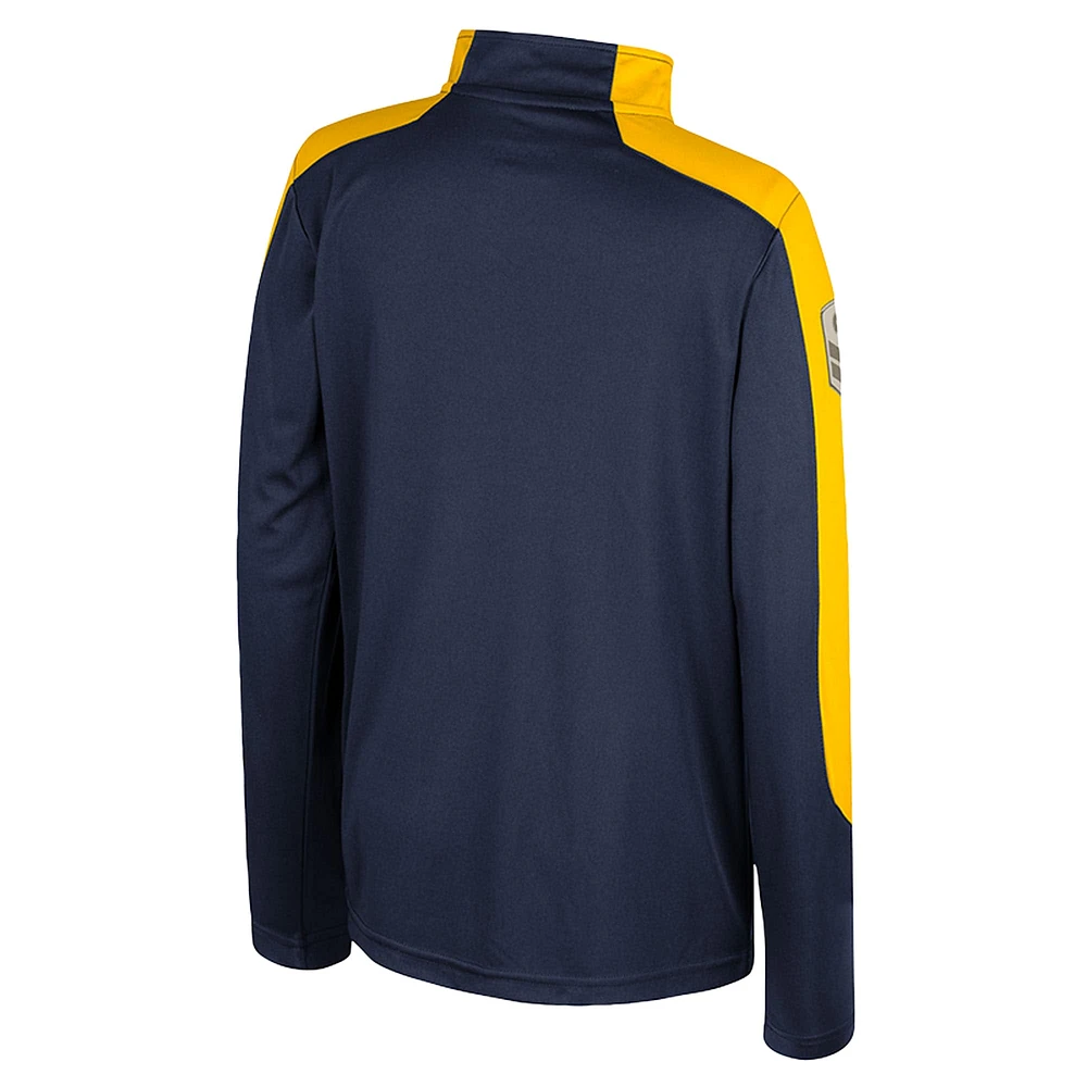 Youth Colosseum  Navy Michigan Wolverines OHT Military Appreciation Cyclone Quarter-Zip Windshirt