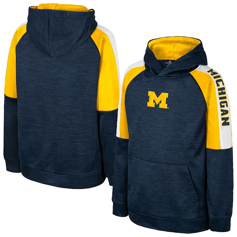 Youth Colosseum Navy Michigan Wolverines Pullover Hoodie