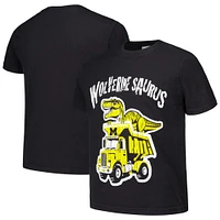 T-shirt noir pour jeunes ComfortWash Michigan Wolverines Dino Truck