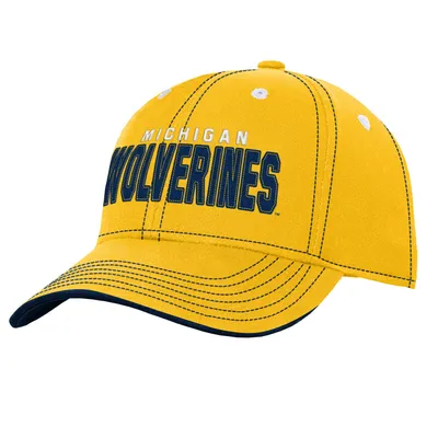 Michigan Wolverines Youth Old School Slouch Adjustable Hat - Gold