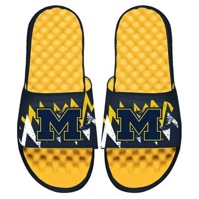 Michigan Wolverines ISlide Youth Maize High Energy Slide Sandals - Navy