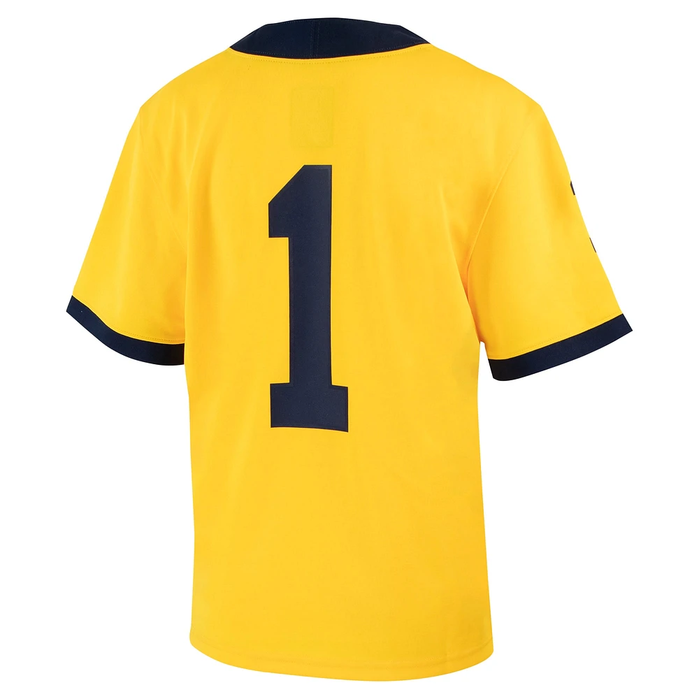 Youth Jordan Brand #1 Maize Michigan Wolverines Untouchable Football Jersey