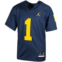 Youth Jordan Brand #1 Navy Michigan Wolverines Team Replica Football Jersey