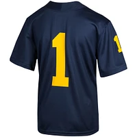 Youth Jordan Brand #1 Navy Michigan Wolverines Team Replica Football Jersey