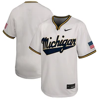 Maillot de baseball Nike blanc Michigan Wolverines Limited pour jeunes