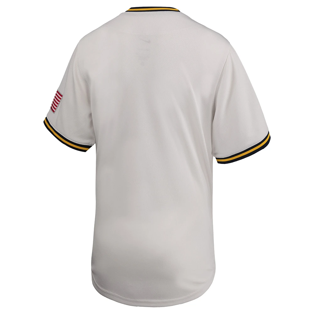 Maillot de baseball Nike blanc Michigan Wolverines Limited pour jeunes