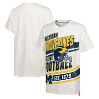 T-shirt surdimensionné blanc Michigan Wolverines Let's Get Loud pour jeunes Outerstuff