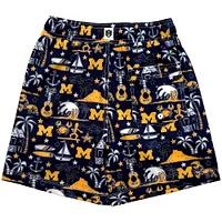 Maillot de bain Luau bleu marine pour jeunes Wes & Willy Michigan Wolverines