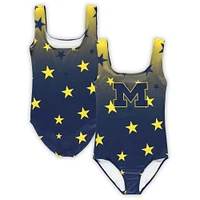 Youth ZooZatz Navy Michigan Wolverines Dance Leotard