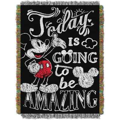 Mickey Mouse The Northwest Group Today Is Going To Be Amazing 46'' x 60'' Woven Tapestry Throw Blanket