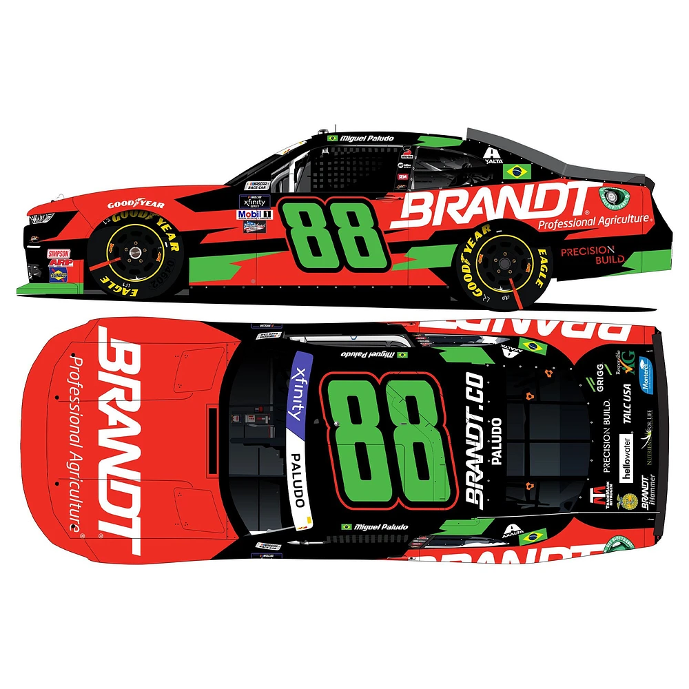 Action Racing Miguel Paludo 2022 #88 Brandt Professional Agriculture NASCAR Xfinity Series 1:24 Die-Cast Chevrolet Camaro