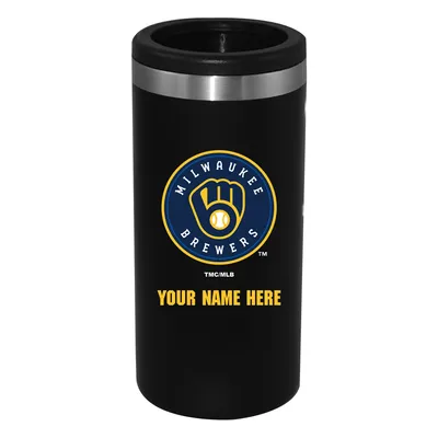 Milwaukee Brewers 12oz. Personalized Slim Can Holder