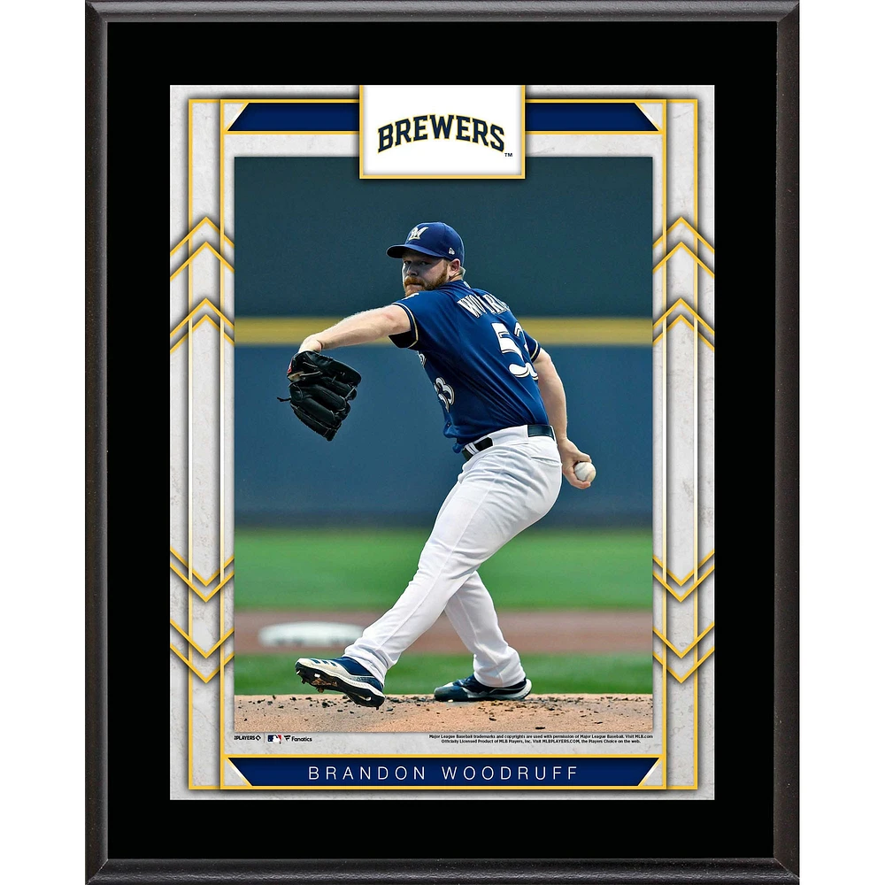 Brandon Woodruff Milwaukee Brewers 10.5'' x 13'' Sublimated Player Name Plaque