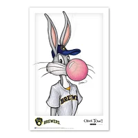 Bugs Bunny Milwaukee Brewers 11"x 17" Looney Tunes affiche imprimée