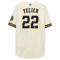 Christian Yelich Cream Milwaukee Brewers Autographed Nike Authentic Jersey