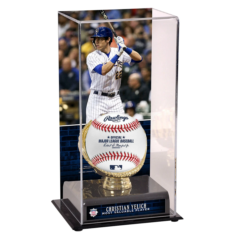 Christian Yelich Milwaukee Brewers 2018 NL MVP Gold Glove Display Case with Image