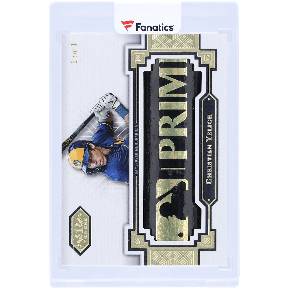 Christian Yelich Milwaukee Brewers 2023 Topps Tier One Bat Barrel #LLR-CYE #1/1 Card