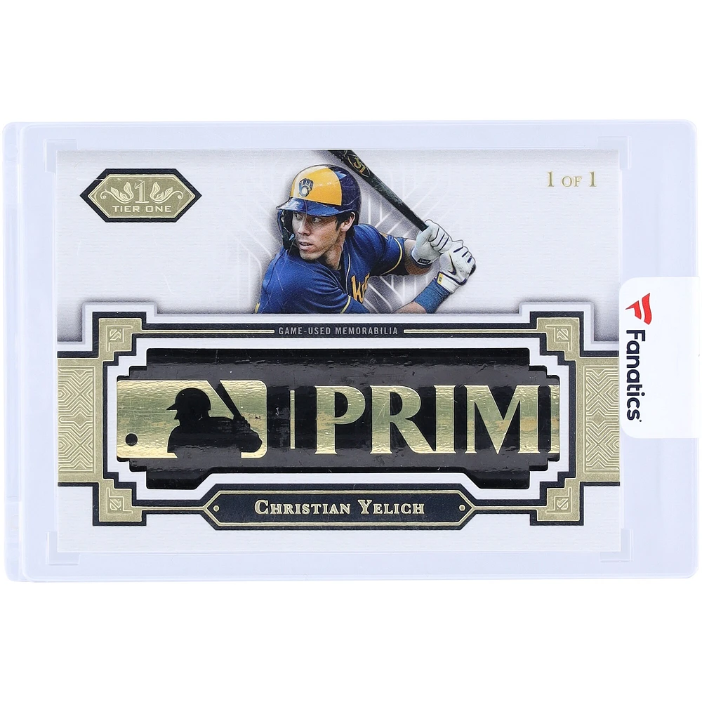 Christian Yelich Milwaukee Brewers 2023 Topps Tier One Bat Barrel #LLR-CYE #1/1 Card